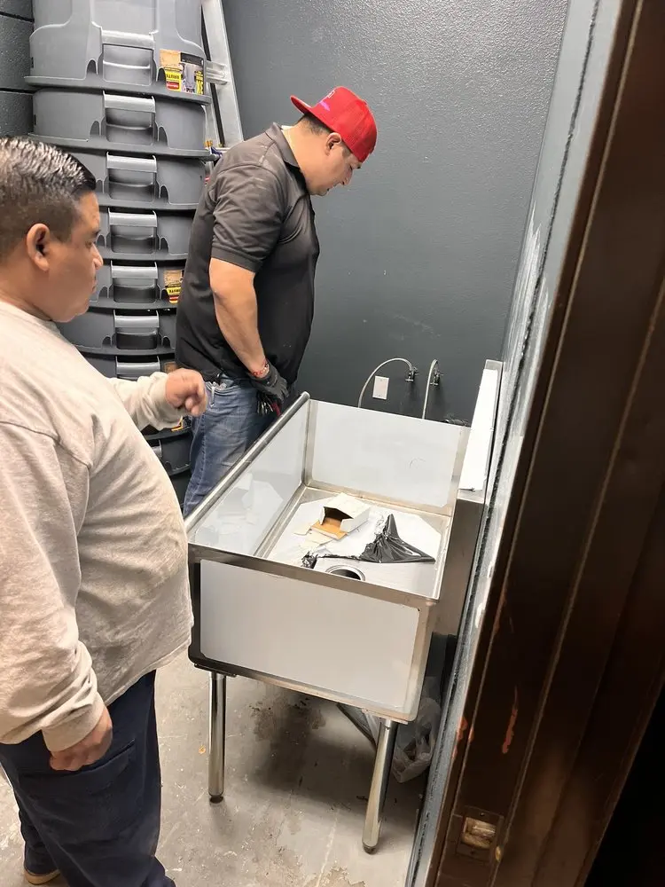 Commercial plumbing and sink installation in Willowbrook